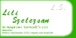 lili szelezsan business card